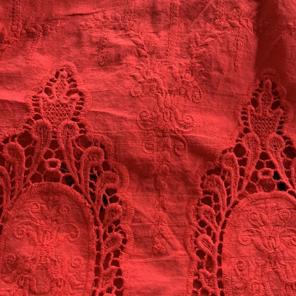 Solitaire Cotton Button Down Blouse - image 7